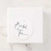 Bruiloftstheeceremonie met modern script bedankjes labels (In situ)