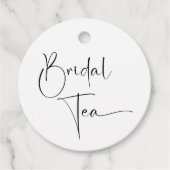 Bruiloftstheeceremonie met modern script bedankjes labels (Voorkant)