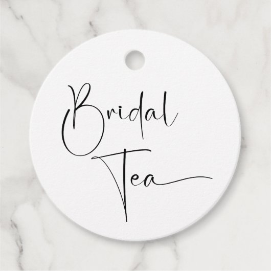 Bruiloftstheeceremonie met modern script bedankjes labels (Voorkant)