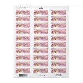 Bruiloftstheeceremonie op Roze | Retouradreslabel Etiket (Full Sheet)
