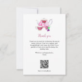 Bruiloftstheeceremonie QR-code 'Liefde is aan het  Bedankkaart (Voorkant)