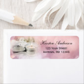 Bruiloftstheetea | Roze Bokeh Adreslabel Etiket (Insitu)