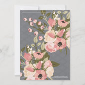 Bruiloftstheetuin Uitnodiging, Saliegroen & Roze Kaart (Achterkant)