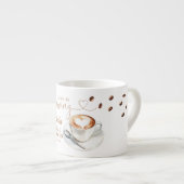 Bruiloftsthema 'Liefde is aan het brouwen' Espresso Kop (Voorkant rechts)