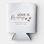 Bruiloftsthema 'Liefde is aan het brouwen' koffie Blikjeskoeler (Voorkant)