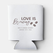 Bruiloftsthema 'Liefde is aan het brouwen' koffie Blikjeskoeler (Achterkant)