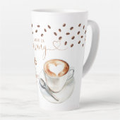 Bruiloftsthema 'Liefde is aan het brouwen' Latte Mok (Rechterhoek)