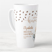 Bruiloftsthema 'Liefde is aan het brouwen' Latte Mok (Linkerhoek)