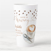 Bruiloftsthema 'Liefde is aan het brouwen' Latte Mok (Voorkant)