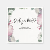 Bruiloftsthema met bloemen servet (Voorkant)