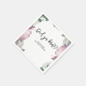 Bruiloftsthema met bloemen servet (Hoek)