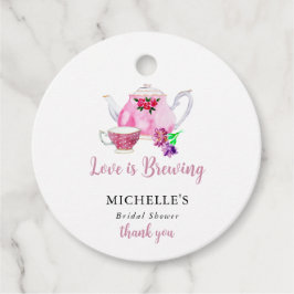 Bruiloftsthema thee party  bedankjes labels