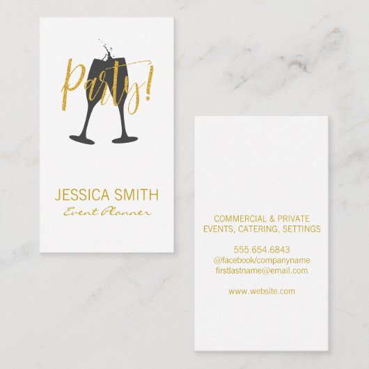 Bruiloftstoost Visitekaartje (Voorkant / Achterkant)