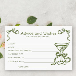 Bruiloftsuitnodiging Advies en Wensen voor Martini Briefpapier
