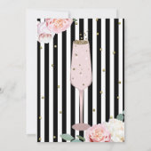 Bruiloftsuitnodiging Brunch & Bubbels Champagne Mi Kaart (Achterkant)