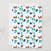 Bruiloftsuitnodiging Butterfly Kaart (Achterkant)
