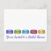 Bruiloftsuitnodiging Franse Macaron Cookies Uitnodiging Briefkaart (Voorkant)