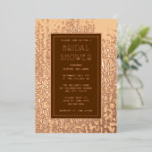 Bruiloftsuitnodiging Glam Rose Goud Sjabloon (Staand Voorkant)