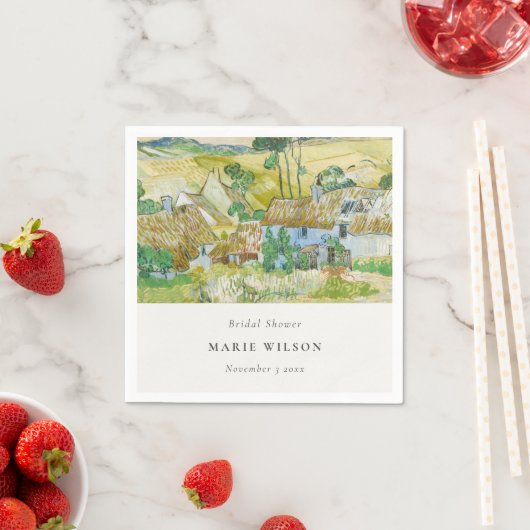 Bruiloftsuitnodiging met berglandschap en rustieke servet (Insitu)