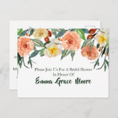 Bruiloftsuitnodiging met herfstbloemen uitnodiging briefkaart (Voorkant / Achterkant)