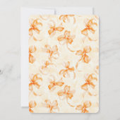 Bruiloftsuitnodiging met oranje strikken kaart (Achterkant)