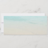 Bruiloftsuitnodiging met palmboom op het strand kaart (Achterkant)