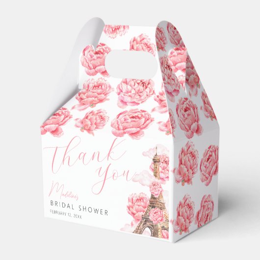 Bruiloftsuitnodiging Paris - dank je wel Bedankdoosjes (Achterkant)