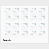 Bruiloftsuitnodiging Sneeuw in Love Vierkante Sticker (Vel)
