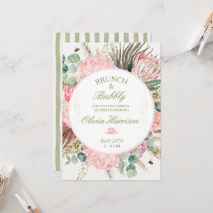 Bruiloftsuitnodiging voor brunch en bubbels kaart