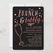 Bruiloftsuitnodiging voor brunch en bubbels kaart (Voorkant)