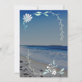 Bruiloftsuitnodiging voor een strandbruiloft kaart (Achterkant)