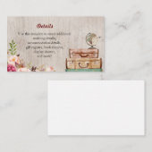 Bruiloftsuitnodiging Wereldreis Bruidsshower Informatiekaartje (Voorkant / Achterkant)