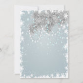 Bruiloftsuitnodiging Winter Wonderland Kaart (Achterkant)