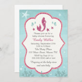 Bruiloftsuitnodiging Zeemeermin Onder De Zee Kaart (Voorkant / Achterkant)