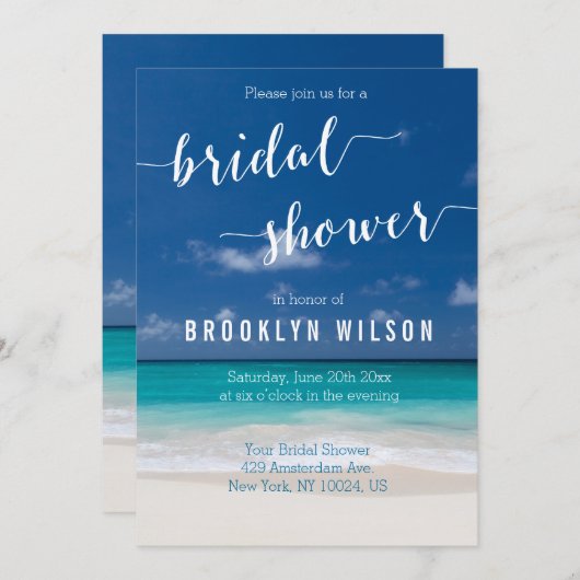 Bruiloftsuitnodigingen met kalligrafie voor een st kaart (Voorkant / Achterkant)