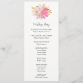 Bruiloftsuitnodigingen met rustieke succulenten programmakaart (Achterkant)