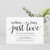 Bruiloftsuitnodigingskaart voor een rustieke elope kaart (Staand voorkant)