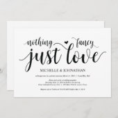 Bruiloftsuitnodigingskaart voor een rustieke elope kaart (Voorkant / Achterkant)