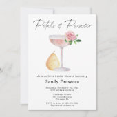 Bruiloftsuitvaart met Rozen & Prosecco Kaart (Voorkant)