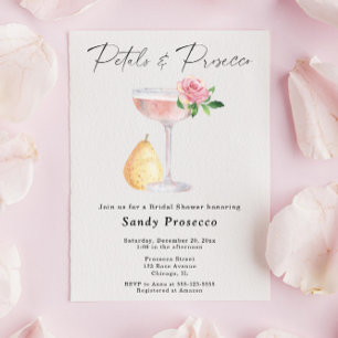 Bruiloftsuitvaart met Rozen & Prosecco Kaart
