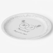 Bruiloftsvereniging Katholieke monogram bruiloft Papieren Bordje (Gekanteld)