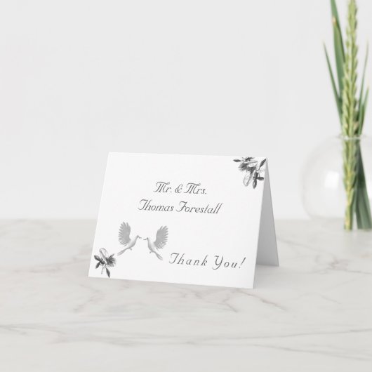 Bruiloftsvereniging Traditionele katholieke bruilo Bedankkaart (Voorkant)