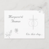 Bruiloftsvereniging Traditionele katholieke bruilo Informatiekaartje (Voorkant)