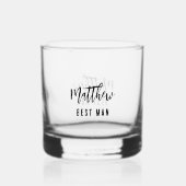 Bruiloftsviering beste man whisky glas (Achterkant)