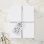 Bruiloftswaterverf Uil Groene Bruidsbeurs Cadeaulabel (Met Touw)
