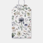 Bruiloftswaterverf Uil Groene Bruidsbeurs Cadeaulabel (Achterkant)