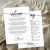 Bruiloftsweekend Welkom en Reisprogramma Brief Chi Kaart