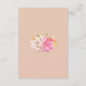 Bruiloftswenskaarten met droomput en woestijnsuccu informatiekaartje (Achterkant)