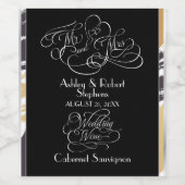 bruiloftswijn | Moderne verfstreken en typografie Wijn Etiket (Enkel label)