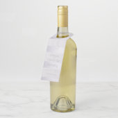 bruiloftswijn | Violet Silver Stripes Monogram Flessenhanger (Schuin)